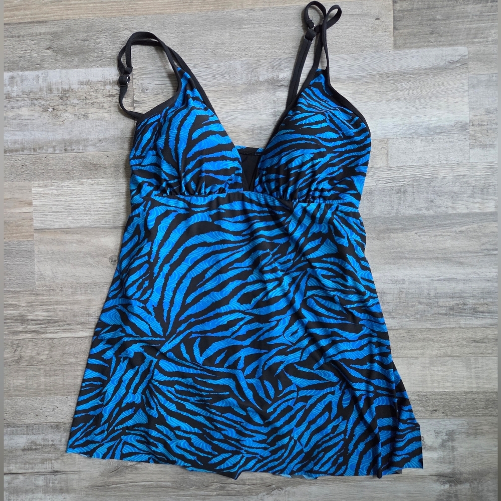 Trimshaper Zebra Print One-Piece Swimsuit